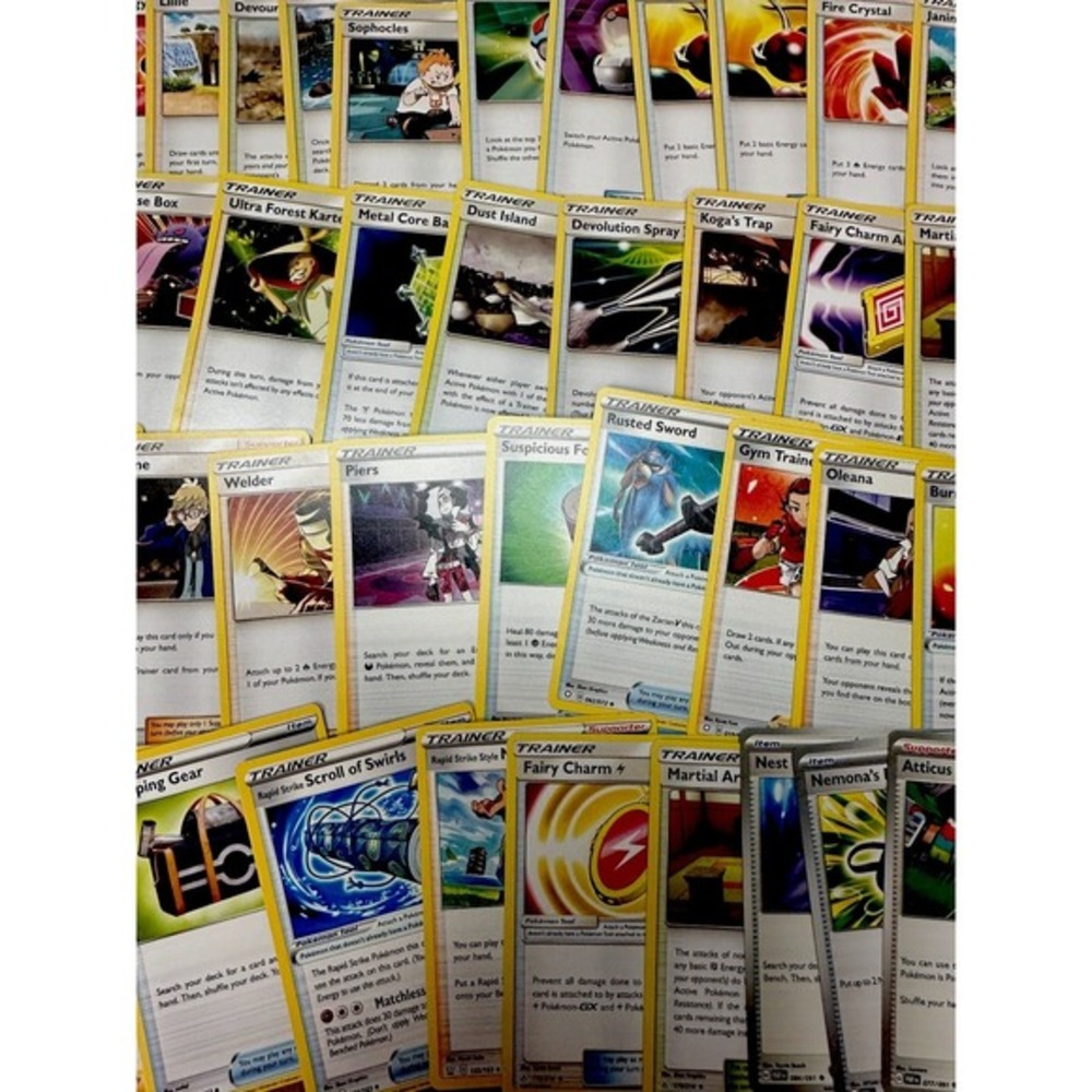 1000 CARD POKEMON BULK LOT ONLY TRAINERS GUARANTEED EX GX V ETC. HIT INSTANT